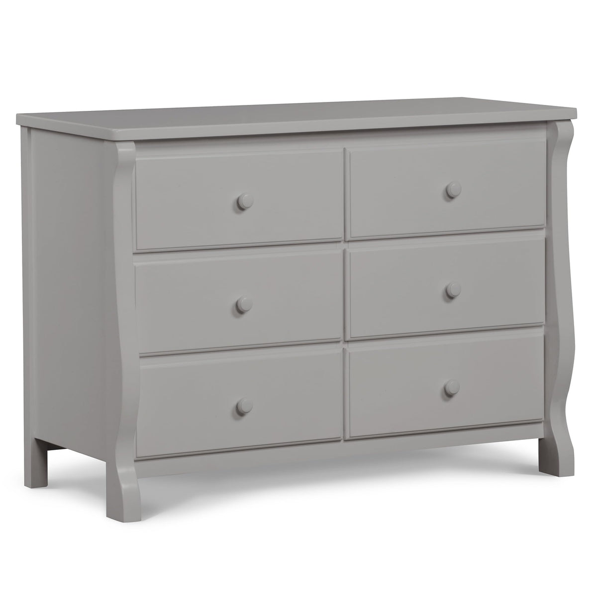 Delta Children Universal 6 Drawer Dresser with Interlocking Drawers - Greenguard Gold Certified, Grey