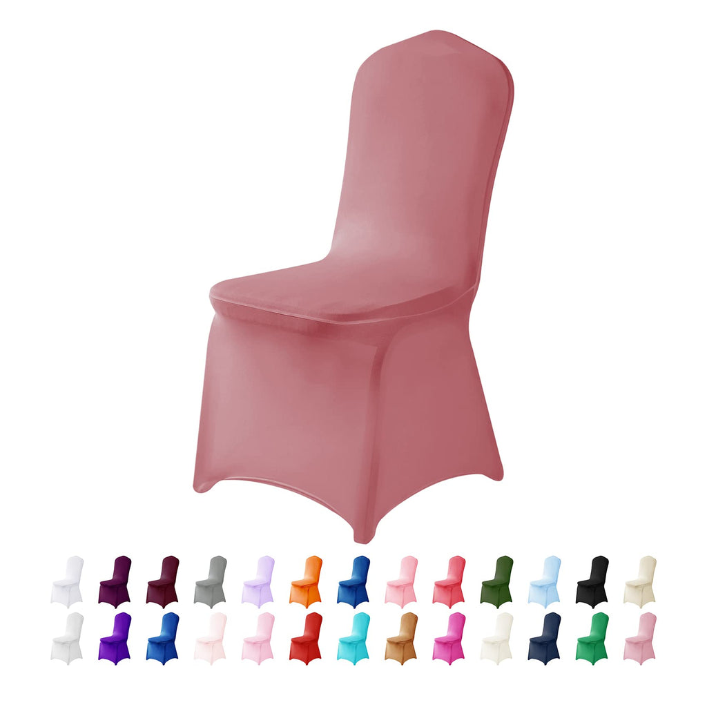 Algaiety Spandex Chair Cover,25Pcs,Chair Covers,Living Room Chair Covers,Removable Chair Cover Washable Protector Stretch Chair Cover For Party, Banquet,Wedding Event,Hotel(Dusty Pink)