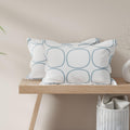 Huesland By Ahmedabad Cotton 144 Tc Cotton Pillow Covers Set Of 2  White (Blue Circles)