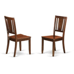 East West Furniture PSDU5-MAH-W 5 Piece Dining Table Set for 4 Includes a Rectangle Kitchen Table with Butterfly Leaf and 4 Dinette Chairs, 32x60 Inch, Mahogany