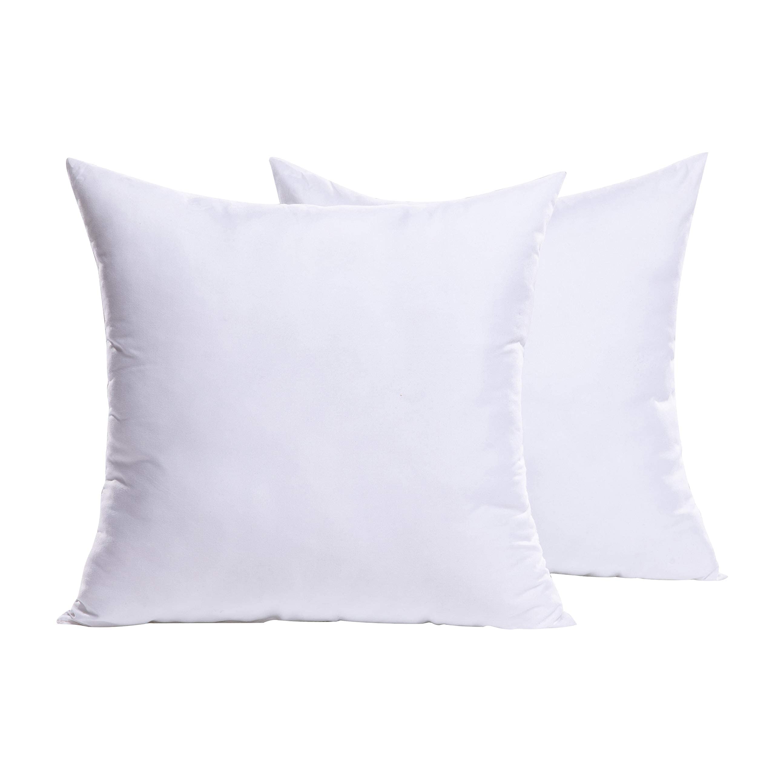 Miulee 20 X 20 Pillow Inserts (Set Of 2) - Throw Pillows Insert Premium Pillow Stuffer Square Form For Decorative Cushion Bed Couch Sofa