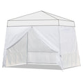 Abccanopy Slant Leg Side Wall 10X10Ft Basa/8X8Ft Top, White (4 Walls Only, Not Including Frame And Top)