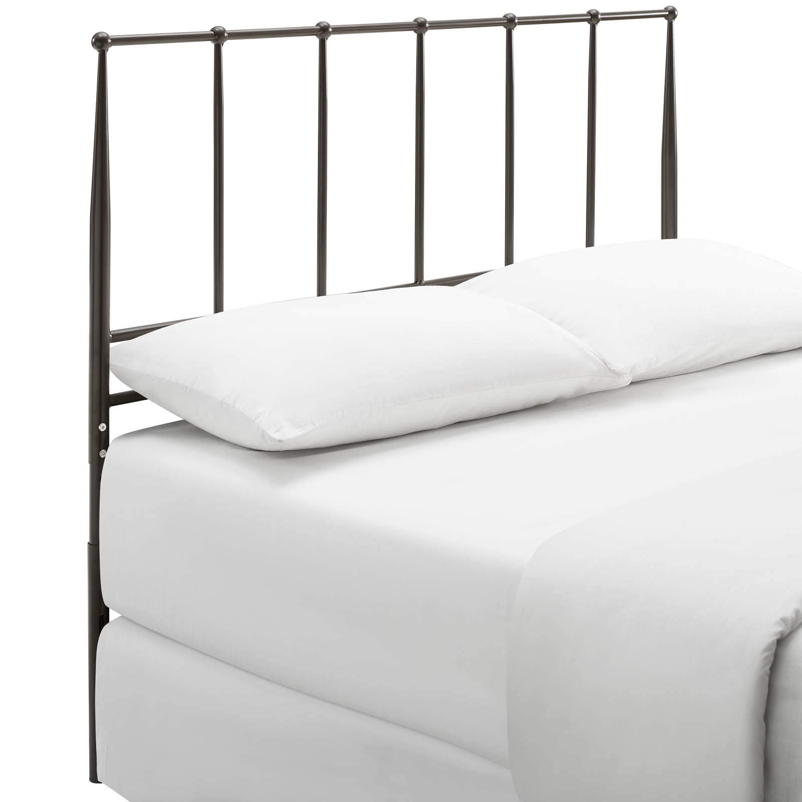Modway Kiana Stainless Steel Metal Queen Headboard In Brown