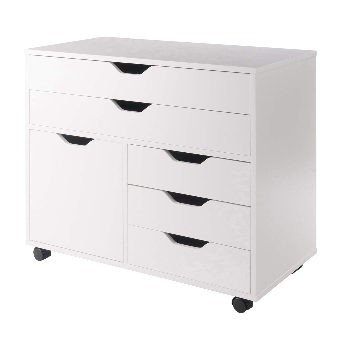 Ergode Wood Halifax 3-Section Mobile Storage Cabinet - Versatile & Compact