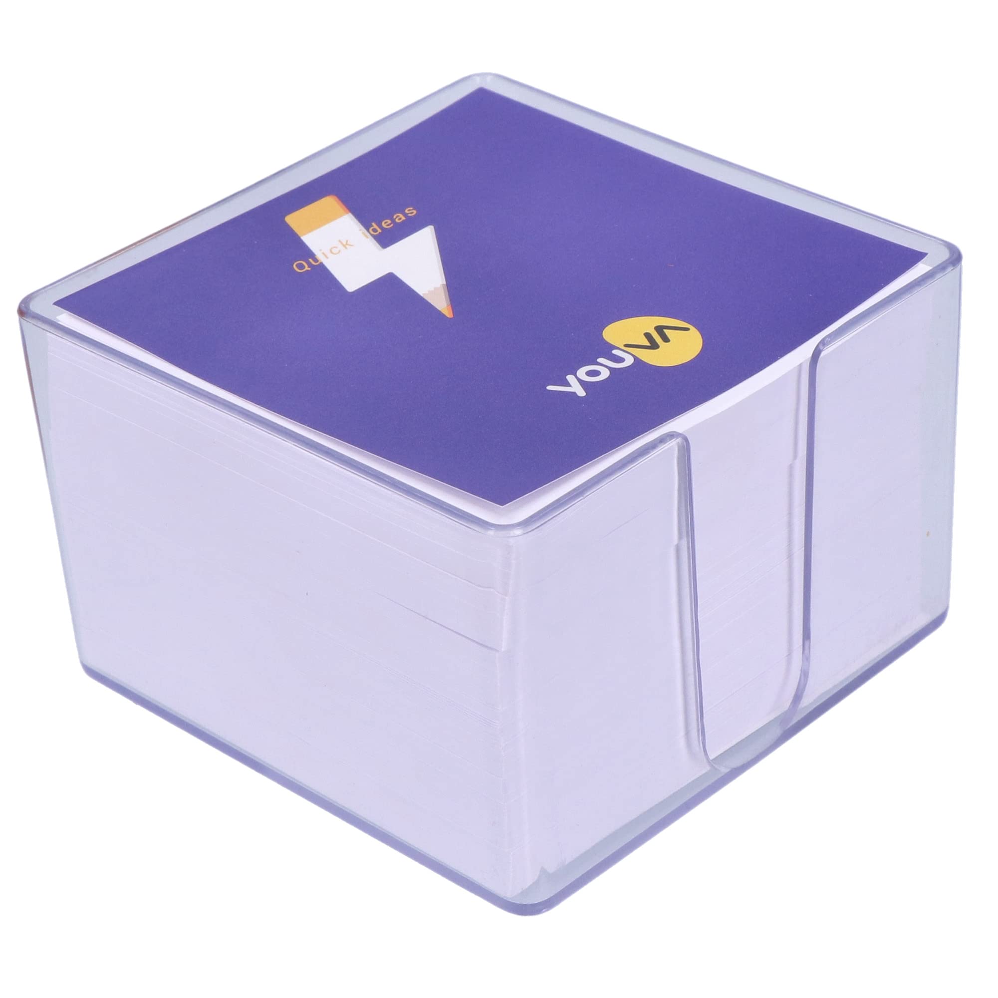Youva Navneet Acrylic Office Memo Cube Pad For Important Note | 8.5 Cm X 8.5 Cm |700 Sheets