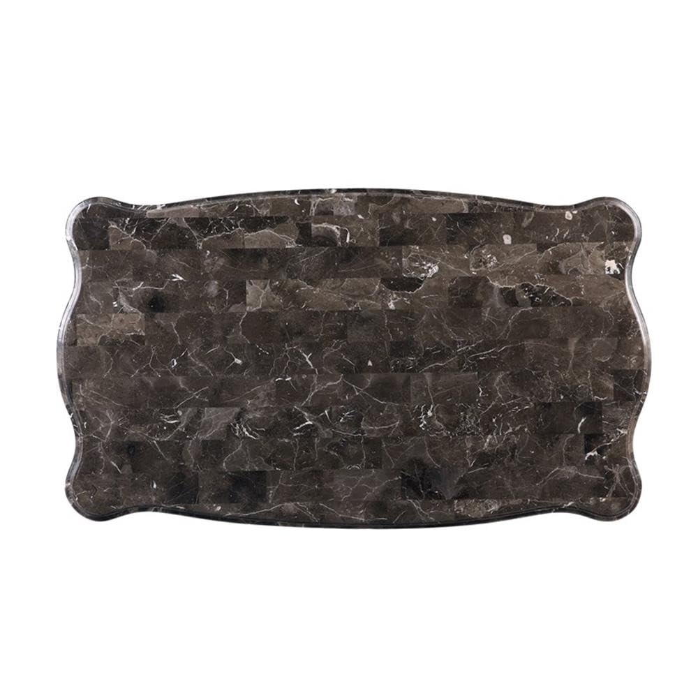 Acme Miyeon Rectangular Marble Top Coffee Table In Marble And Cherry