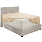 Nestl Beige Twin Xl Fitted Sheet Only, Extra Deep Pocket Fitted Bed Sheet, 1800 Microfiber Xl Twin Fitted Sheet, Ultra Soft Fitted Sheet Twin Xl Fits Up To 24 Inch Mattress