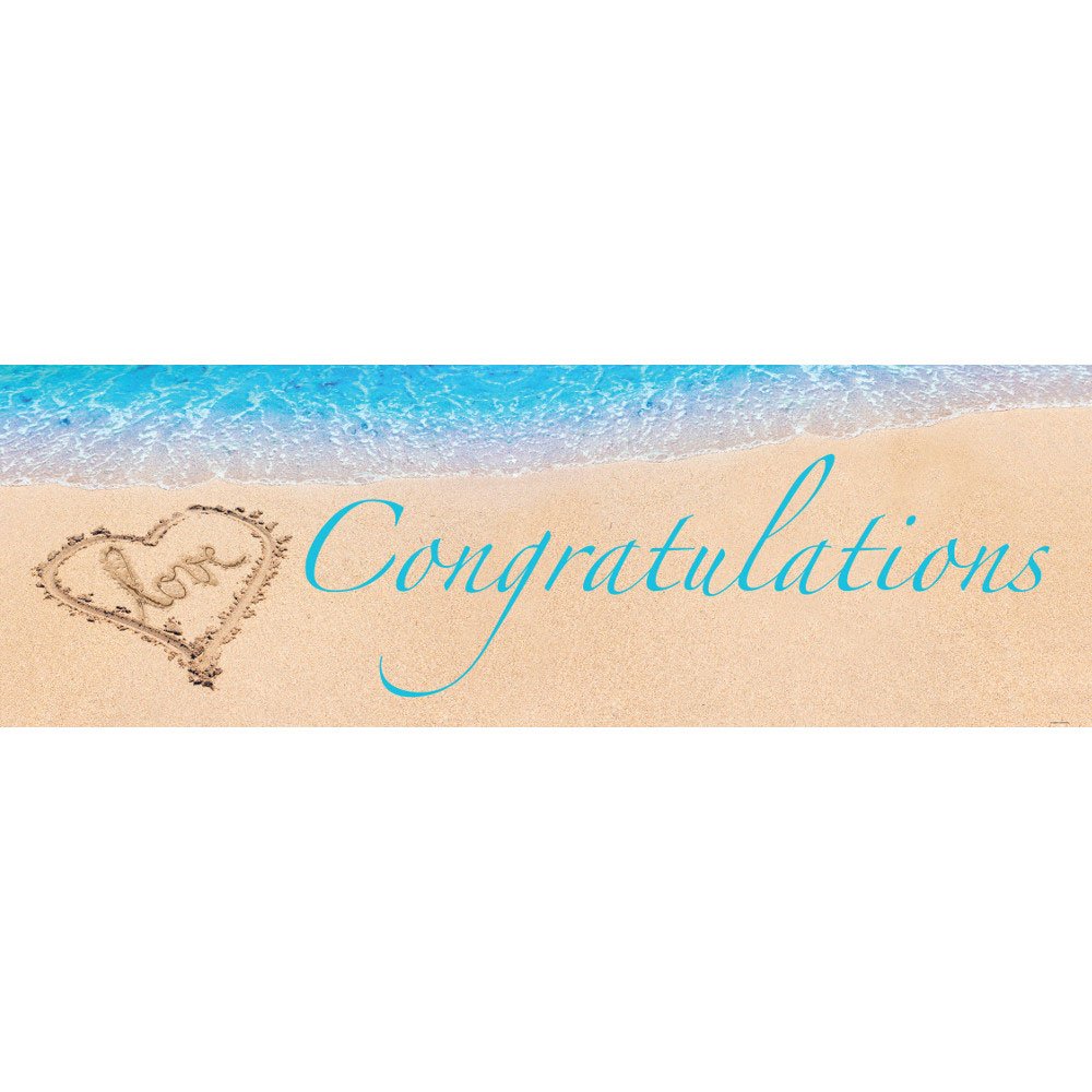 Creative Converting Wedding Banner, 20'' x 60'', Multicolored