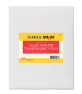School Smart Laser Transparency Film Without Sensing Strip, 8-1/2 X 11 Inches, Clear, Pack Of 50