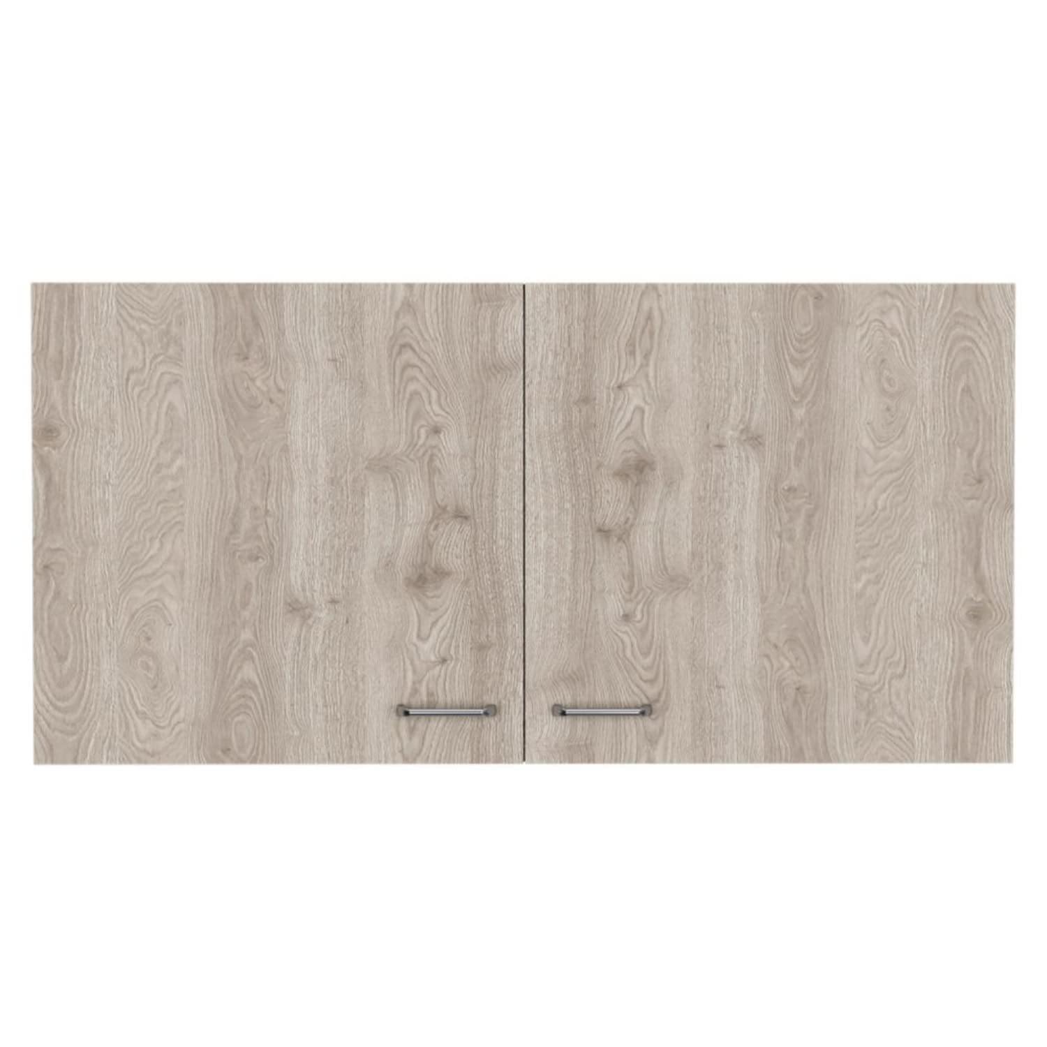Depot E-Shop Alder Wall Cabinet, Two-Door Cabinet, Internal Shelf-Light Grey, for Kitchen