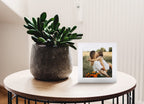 Lekaiya 5X5 White Picture Frames Set Of 2, Square Solid Wood Photo Frame For Tabletop Or Wall Mounting