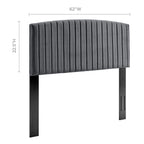 Modway Rebecca Performance Velvet Full/Queen Headboard, Charcoal