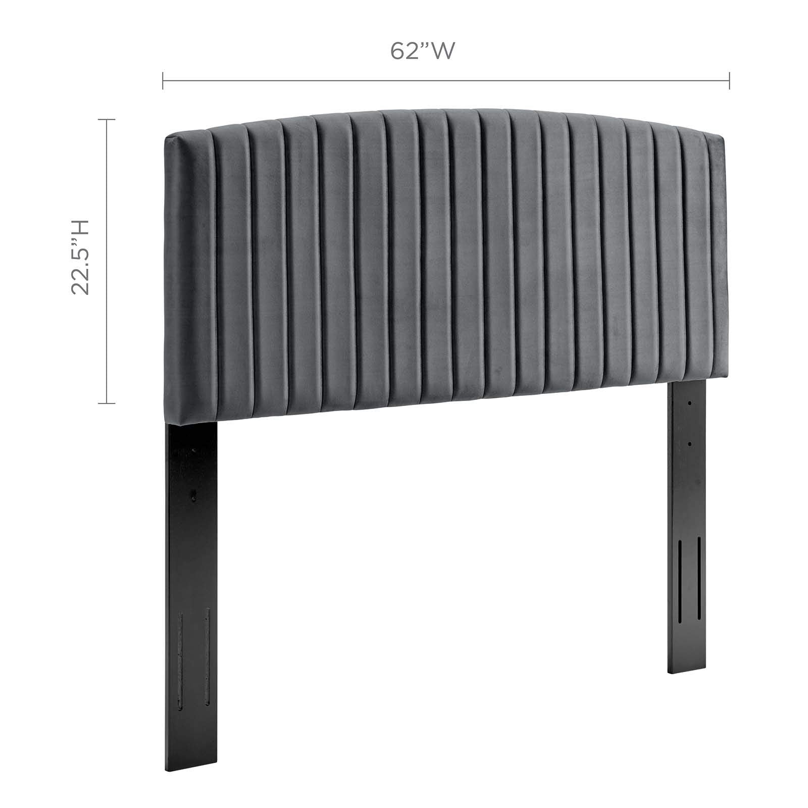 Modway Rebecca Performance Velvet Full/Queen Headboard, Charcoal