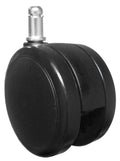 3'' (75mm) Extra Large Replacement Office Chair Caster Rollers - ''Soft'' Wheels for Hard Floors (Set of 5) - S5111