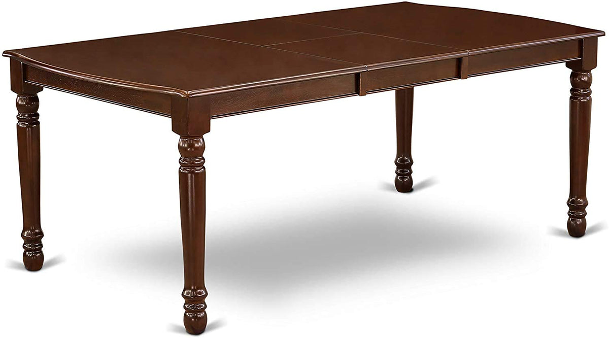 East West Furniture Dodo7-Mah-W Dover 7 Piece Modern Set Consist Of A Rectangle Wooden Table With Butterfly Leaf And 6 Dining Room Chairs, 42X78 Inch, Mahogany