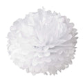 10pcs White Tissue Hanging Paper Pom-poms, Hmxpls Flower Ball Wedding Party Outdoor Decoration Premium Tissue Paper Pom Pom Flow