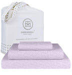 Threadmill Cotton Twin XL Sheet Set | 500TC Cotton Sheets for Twin XL Size Bed | Damask Jacquard Sateen Twin XL Bed Sheets Set w