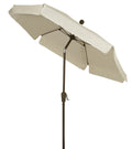 FiberBuilt Umbrellas Garden Umbrella with Push-Button Tilt, 7.5 Foot Natural Canopy and Champagne Bronze Pole