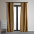 Hpd Half Price Drapes Signature Velvet Thermal Blackout Curtains For Living Room 108 Inch Long (1 Panel) Rod Pocket Insulated Blackout Curtains For Bedroom Window Curtains, 50W X 108L, Amber Gold
