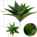Artificial Agave Fake Plant, 10 Inches Faux Shrubs Bushes Plants For Indoor Outdoor Bedroom Garden Greenery Uv Resistant Leaves