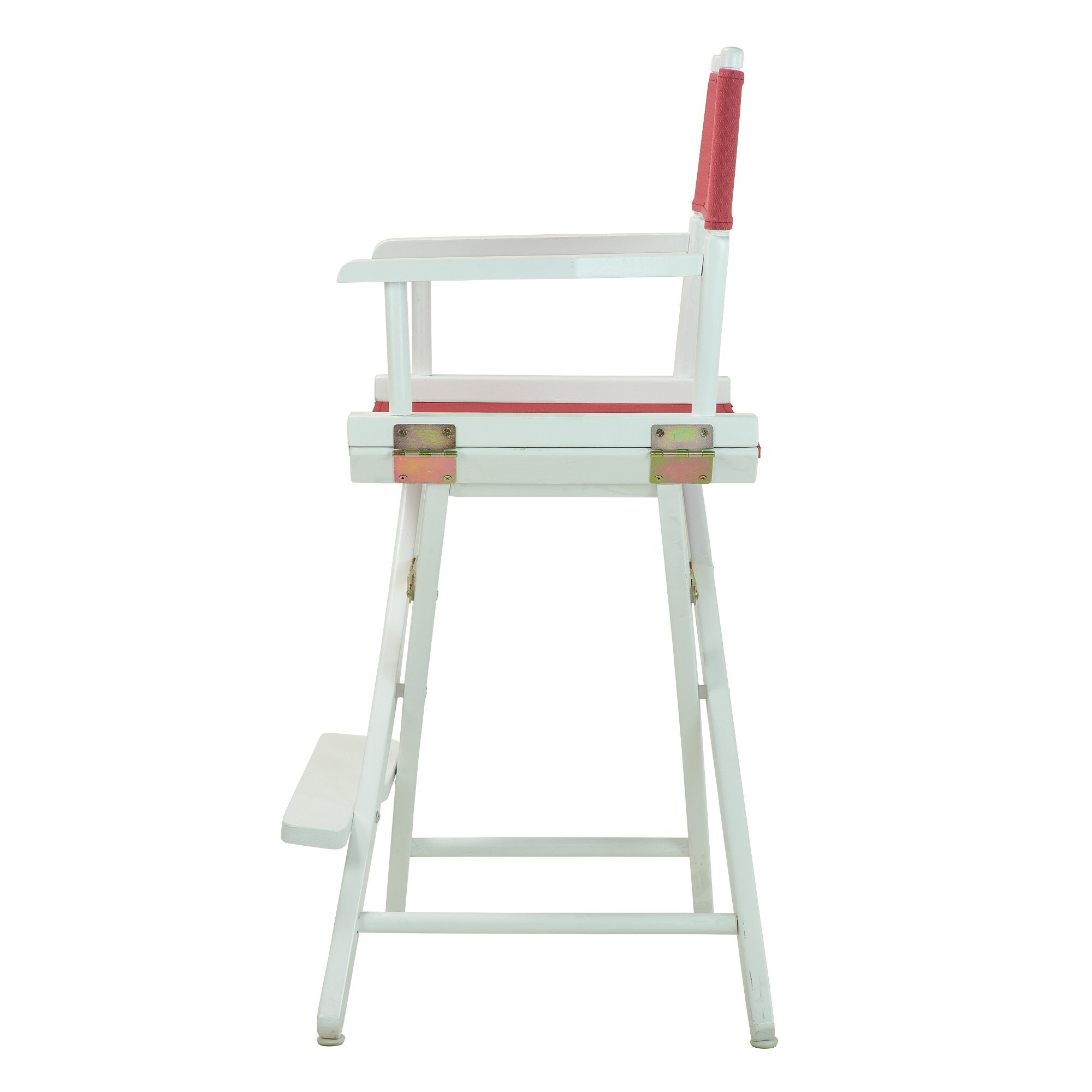 Casual Home 24" Director's Chair White Frame with Burgundy Canvas, Counter Height