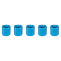 Mega Candles 5 pcs Light Blue 1/2 Inch Diameter Ceramic Chime Ritual Spell Candle Holders, Great for Casting Chimes, Meditation,