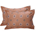 Huesland By Ahmedabad Cotton 144 Tc Cotton Pillow Covers Set Of 2 King Size  Orange & Brown