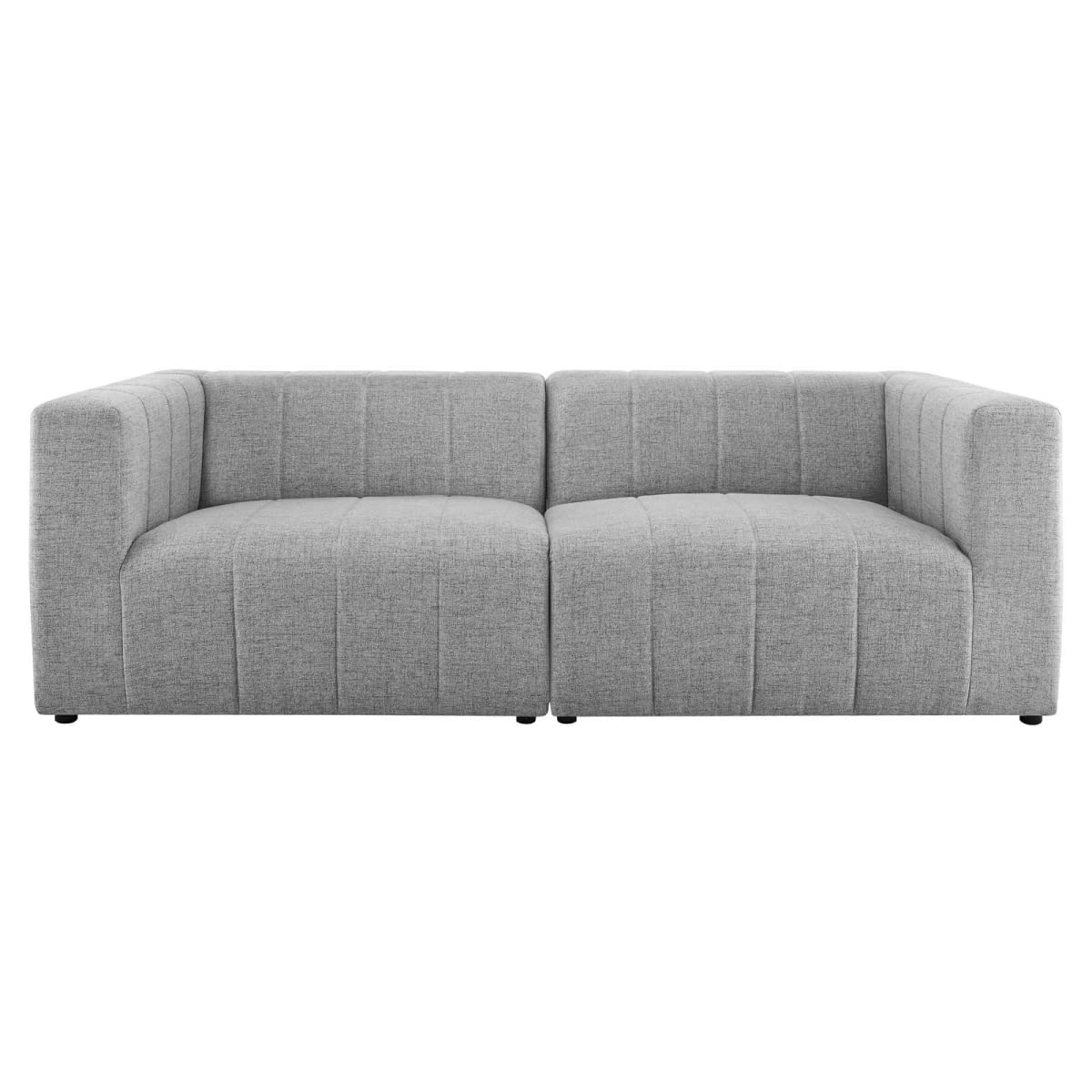 Modway Furniture Eei-4512-Lgr Bartlett Upholstered Fabric Loveseat Light Gray - 2 Piece
