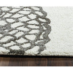 Rizzy Home Alora Decor Charming 5' X 8' Medallion Grey/Gray/Rust/Blue Hand-Tufted Area Rug