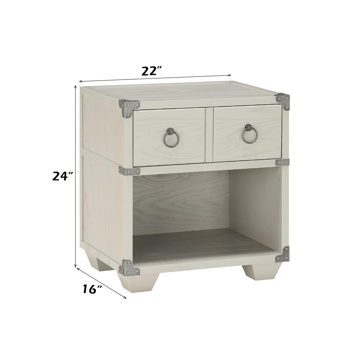 Acme Orchest Nightstand (1 Drawers) in Gray