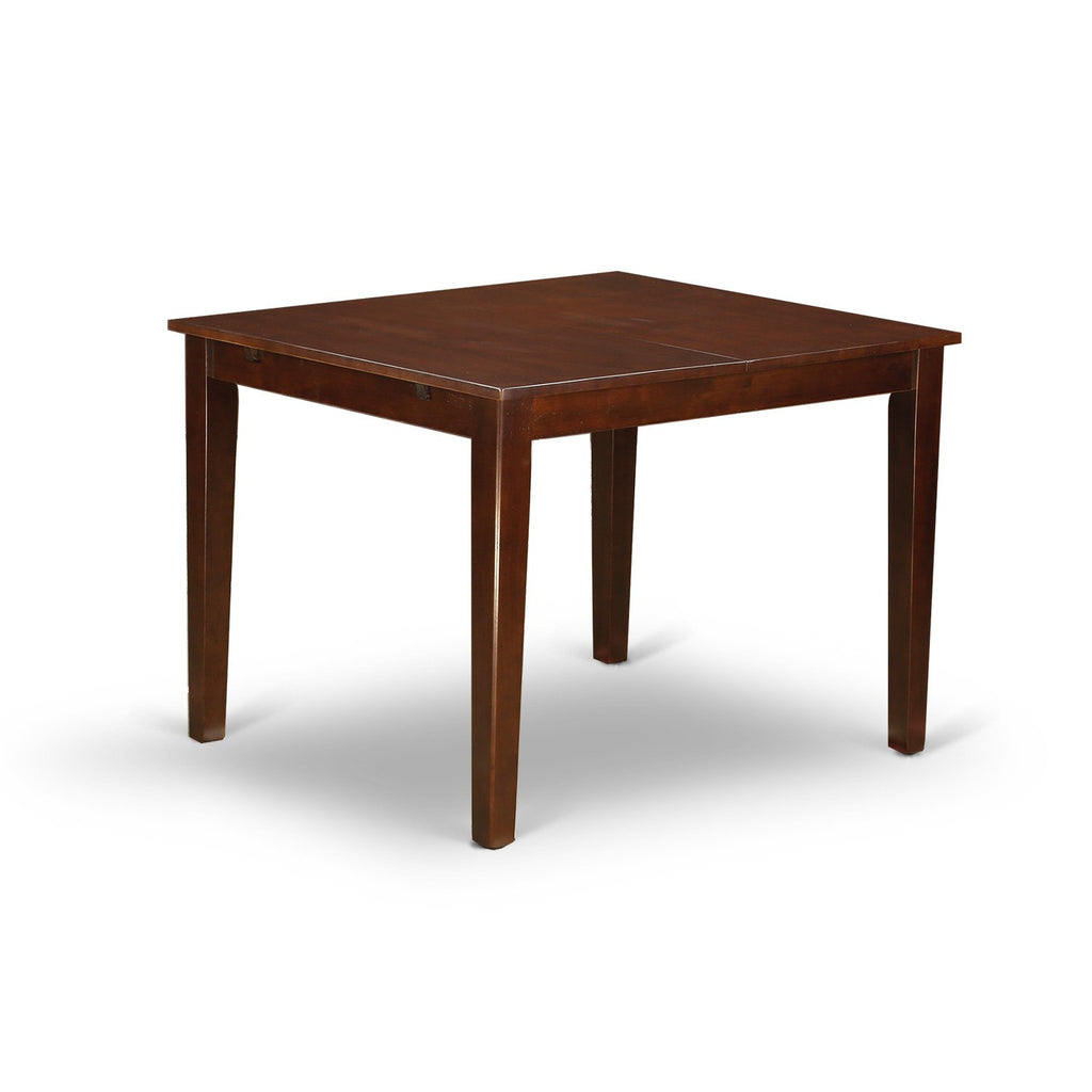 East West Furniture MLCA6-MAH-W 6 Piece Modern Dining Table Set Contains a Rectangle Wooden Table with Butterfly Leaf and 4 Dining Room Chairs with a Bench, 36x54 Inch, Mahogany