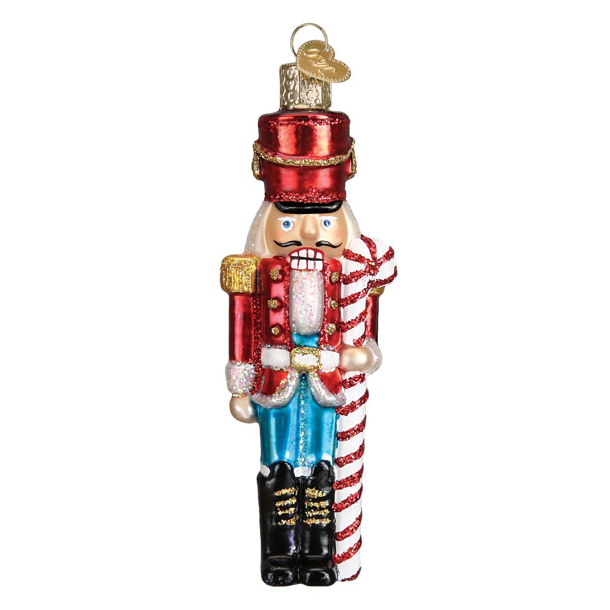Old World Christmas Candy Glass Blown Ornaments for Christmas Tree Peppermint Nutcracker