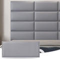 Art3d Peel and Stick Headboard for King, Full and Queen in Grey, Pack of 12 Wall Panels 3D Sized 9.84 x 23.62, Soundproof, Uphol