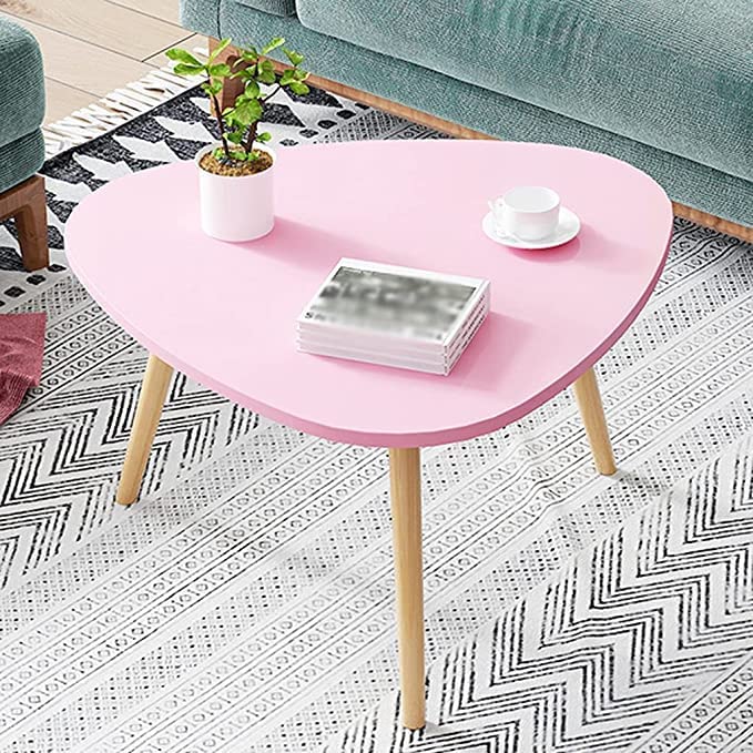 Ribavary Wooden Nesting Triangle Side Table,End Table, Accent Coffee Table For Living Room Bedroom, Balcony And Office; Modern H