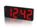 IOJBKI Digital Alarm Clock for Bedroom,Mirror Surface LED Electronic Clocks,Adjustable Brightness, Snooze Model,Voice Control,12