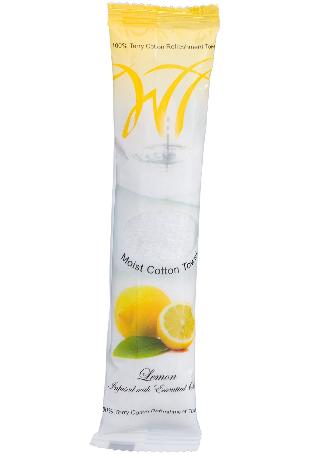 White Towel Moist Cotton - Lemon (Case of 50)