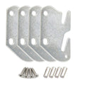 Bitray Wood Bed Plates Wood Bed Rail Hook Plates For Bed Frame Bracket Headboard Footboard Replacement  4Pcs