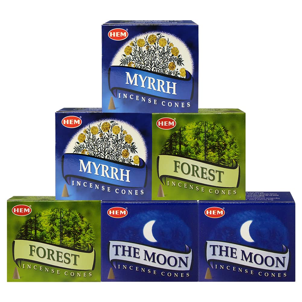 Forest The Moon Incense Cones & Holder Bundle Variety Pack From Hem Trumiri Insense Inscents Insencents Insence