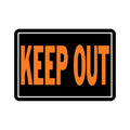 Hy-Ko Products HY KO-807-10x14 807 Keep Out Aluminum Sign, 9.25'' x 14'', Orange/Black