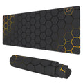 Desk Mat, Black Gold Honeycomb Technology Extended Gaming Mouse Pad Large, 31.5'X11.8' Big Mouse Pad With Non-Slip Base And St