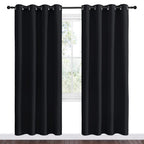 Nicetown Halloween Blackout Curtain Panels 78 Inches - Light Reducing Thermal Insulated Solid Grommet Blackout Curtains/Panels/D