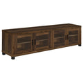 Coaster Home Furnishings Sachin 79-Inch TV Stand for TVs up to 85 Inch 4-Door Entertainment Center Media Console Adjustable Shelves Engineered Wood Eco-Friendly Laminate Dark Pine 736293