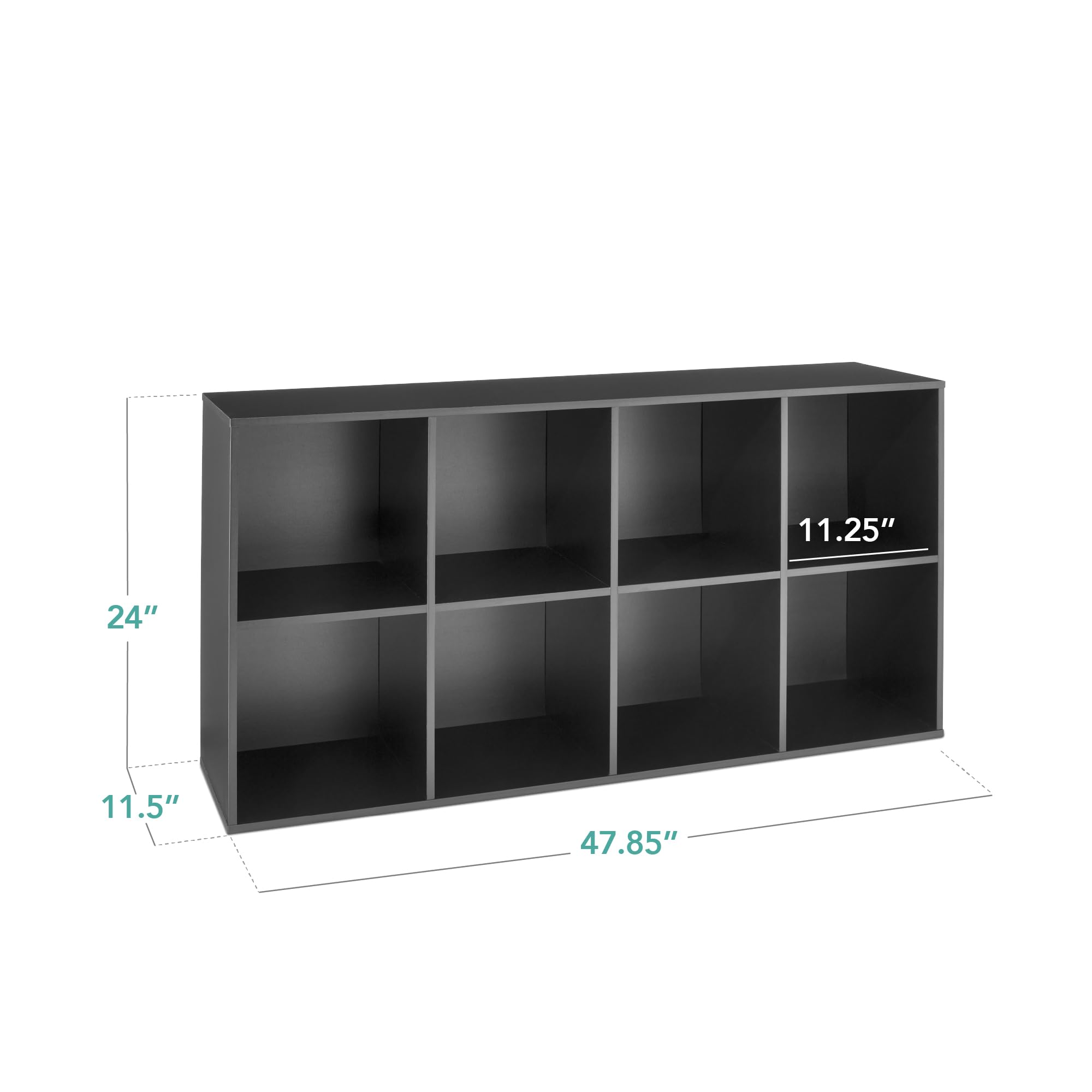 Best Choice Products 8-Cube Storage Organizer, 11In Shelf Opening, Bookcase, Display Shelf, Customizable W/ 3 Removable Back Panels – Oak