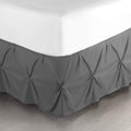 Nestl Grey Bed Skirt Twin Size, Pinch Pleat Twin Bed Skirt, 14' Inch Drop Twin Bedskirt, Hotel Quality Grey Bed Skirts, Premium Microfiber Bedskirt For Twin Bed, Grey Twin Bed Skirt