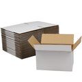Sodissa 7X5X4 Inches Shipping Boxes, White Corrugated Cardboard Boxes For Small Bussiness, 25 Pack