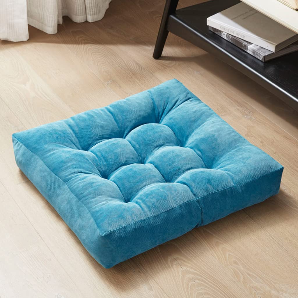 Degrees Of Comfort Meditation Floor Pillow, Square Large Pillows Seating For Adults, Tufted Corduroy Thick Floor Cushion For Liv
