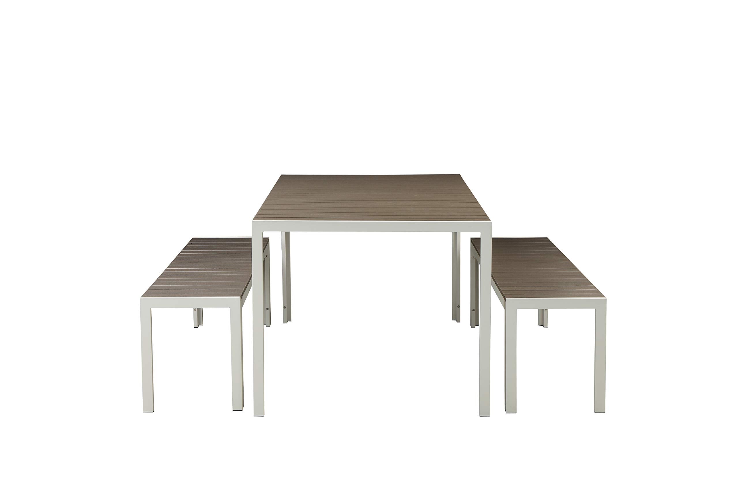 Pangea Home Breeze 3 Whtgry Dining Set, Grey