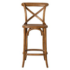 Modway Gear X-Back Wood Counter Bar Stool In Walnut