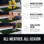 Gorilla Grip Ultra Absorbent Moisture Guard Doormat, Absorbs Up To 1.7 Cups Of Water, Stain And Fade Resistant, Spiked Rubber Backing, All Weather Mats Capture Dirt, Indoor Outdoor, 29X17, Green