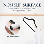 House Day Velvet Hangers 30 Pack, Premium Clothes Hangers Non-Slip Felt Hangers, Sturdy Black Hangers Heavy Duty Coat Hangers, D